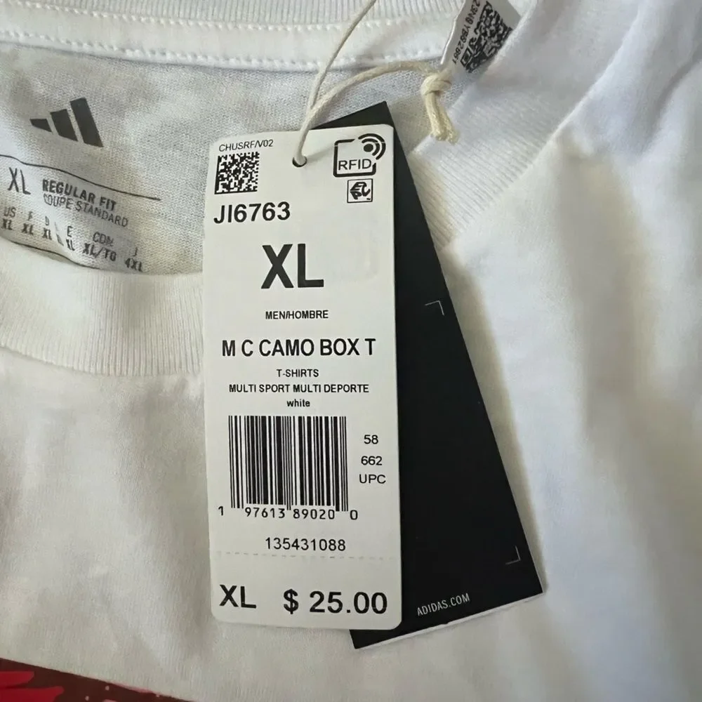 Adidas Camo Box T-Shirt- Size XL - Picture 4 of 8